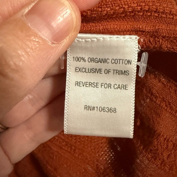 Garnet Hill Marilis Embroidered Organic Cotton Top Size Large Boho Chic - Picture 9 of 9